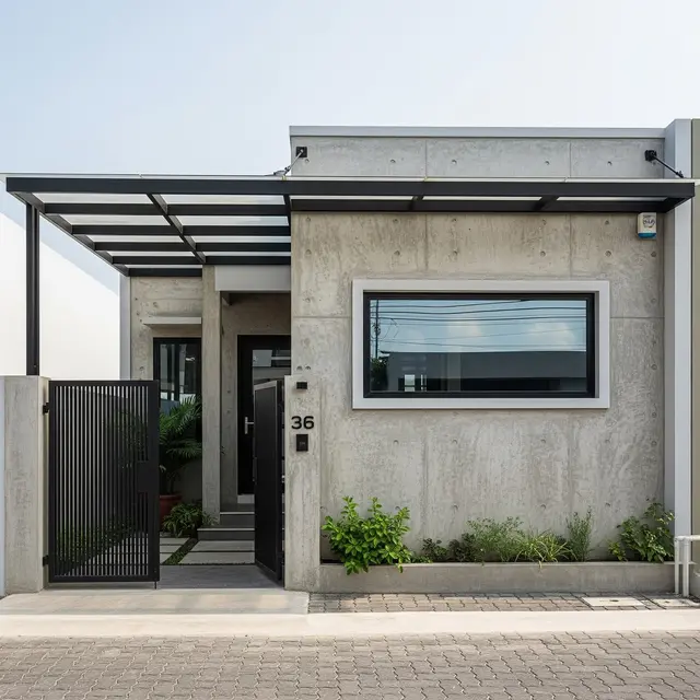 Inspirasi Fasad Rumah Tipe 36 dengan Material Campuran
