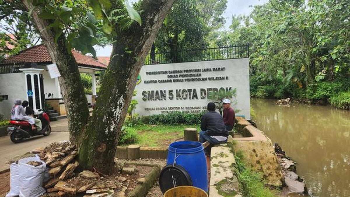 Lokasi kemunculan buaya di Depok. (Liputan6.com/Dicky Agung Prihanto)