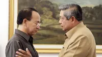Presiden Susilo Bambang Yudhoyono menerima Menteri Agama Suryadharma Ali, di Istana Bogor, Jawa Barat, Senin (26/5).  (ANTARA/Rumgapres)