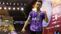 Tunggal putra Indonesia Anthony Sinisuka Ginting lolos ke semifinal Hong Kong Open Super Series 2015 usai mengalahkan wakil Jepang, Kazumasa Sakai, Jumat (20/11/2015). (Liputan6.com/Humas PP PBSI)