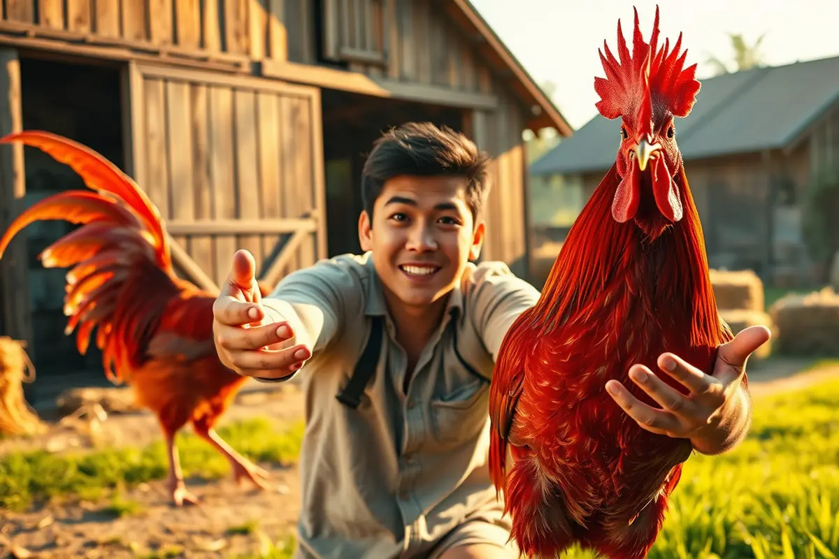 arti mimpi menangkap ayam jago merah