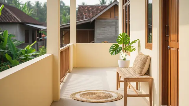 Warna Cat Teras Rumah Netral Tapi Tidak Membosankan Krem