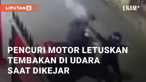 VIDEO: Viral Pencuri Motor Letuskan Tembakan di Udara saat Dikejar Warga