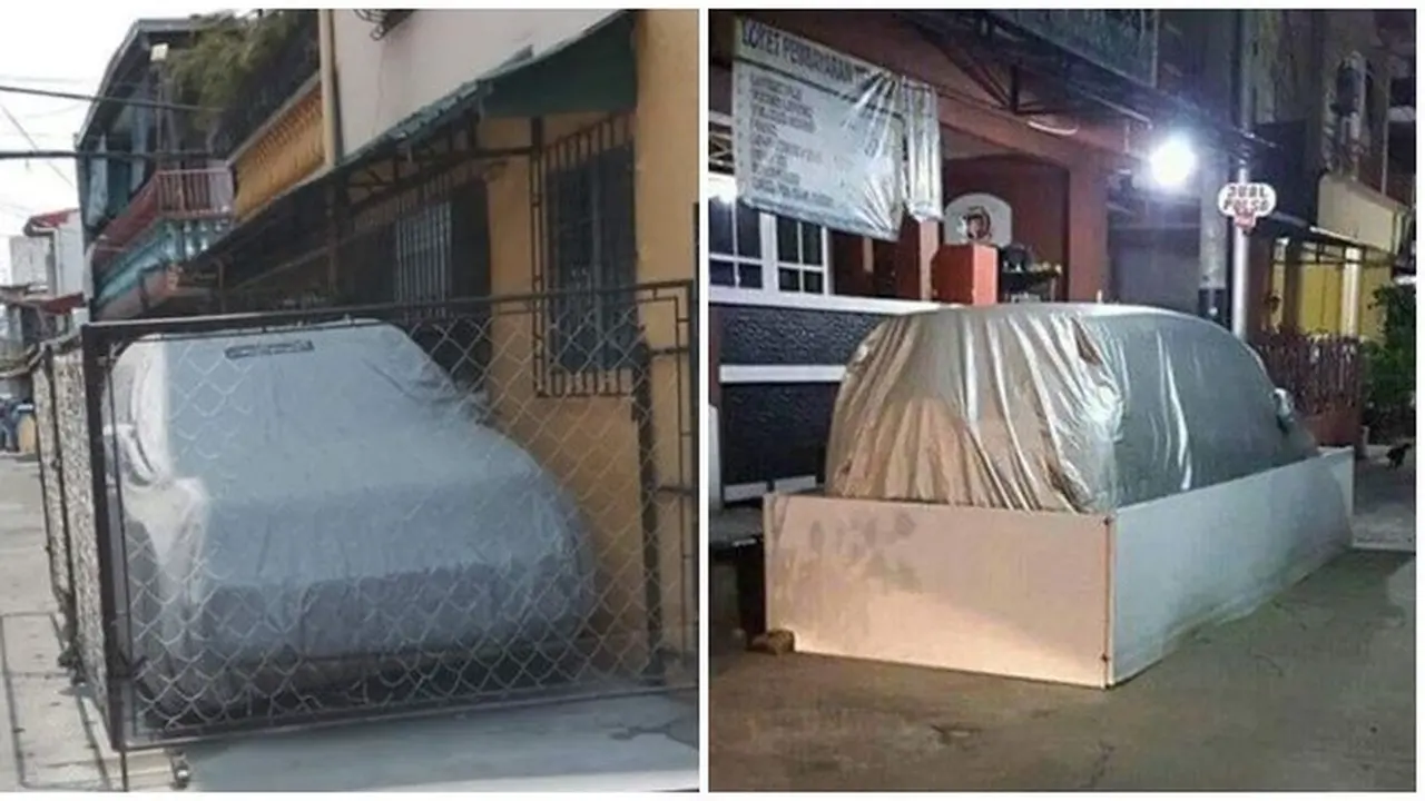 Cara Orang Menyiasati Tempat Parkir Ini Malah Bikin Miris