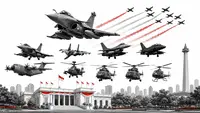 Infografis 81 Alutsista TNI Bakal Atraksi di Langit Istana. (Liputan6.com/ Djoko Poerwanto)