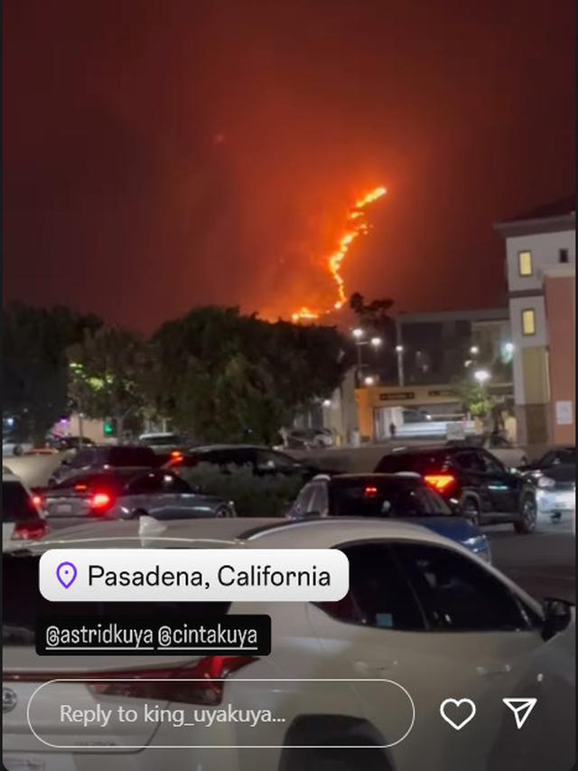 6 Potret Kebakaran di Los Angeles yang Dibagikan Keluarga Kuya, Api Cepat Menyebar