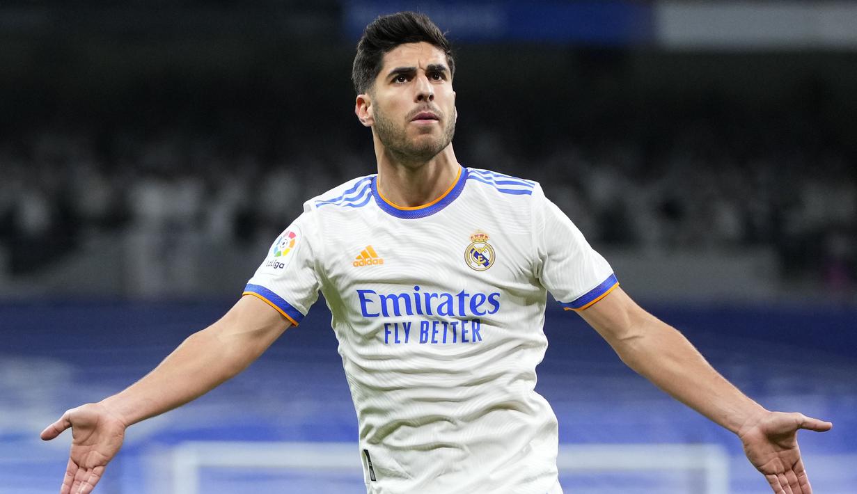 Pada pertandingan lain, Real Madrid sukses mengalahkan Granada dengan skor tipis 1-0 di Stadion Santiago Bernabeu, Selasa (7/2/2022) dini hari WIB. (AP/Manu Fernandez)