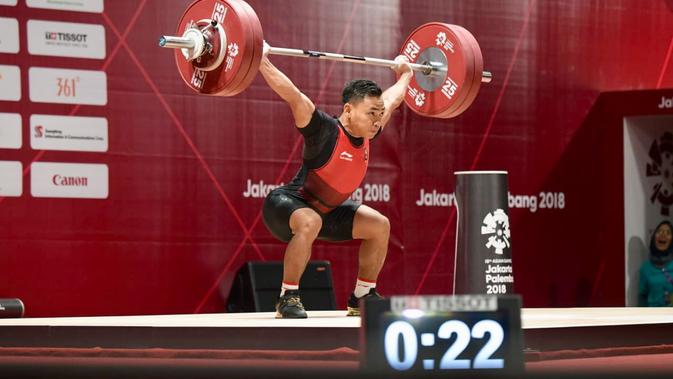 Medali emas Indonesia kembali bertambah melalui Eko Yuli Irawan dari cabang olahraga angkat besi kelas 62 kg.Bertanding di Hall A, JIExpo, Jakarta, Selasa (21/8)