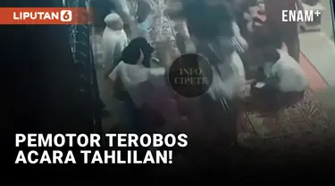 Kacau! Pemotor Terobos Makan-makan Pasca Tahlilan