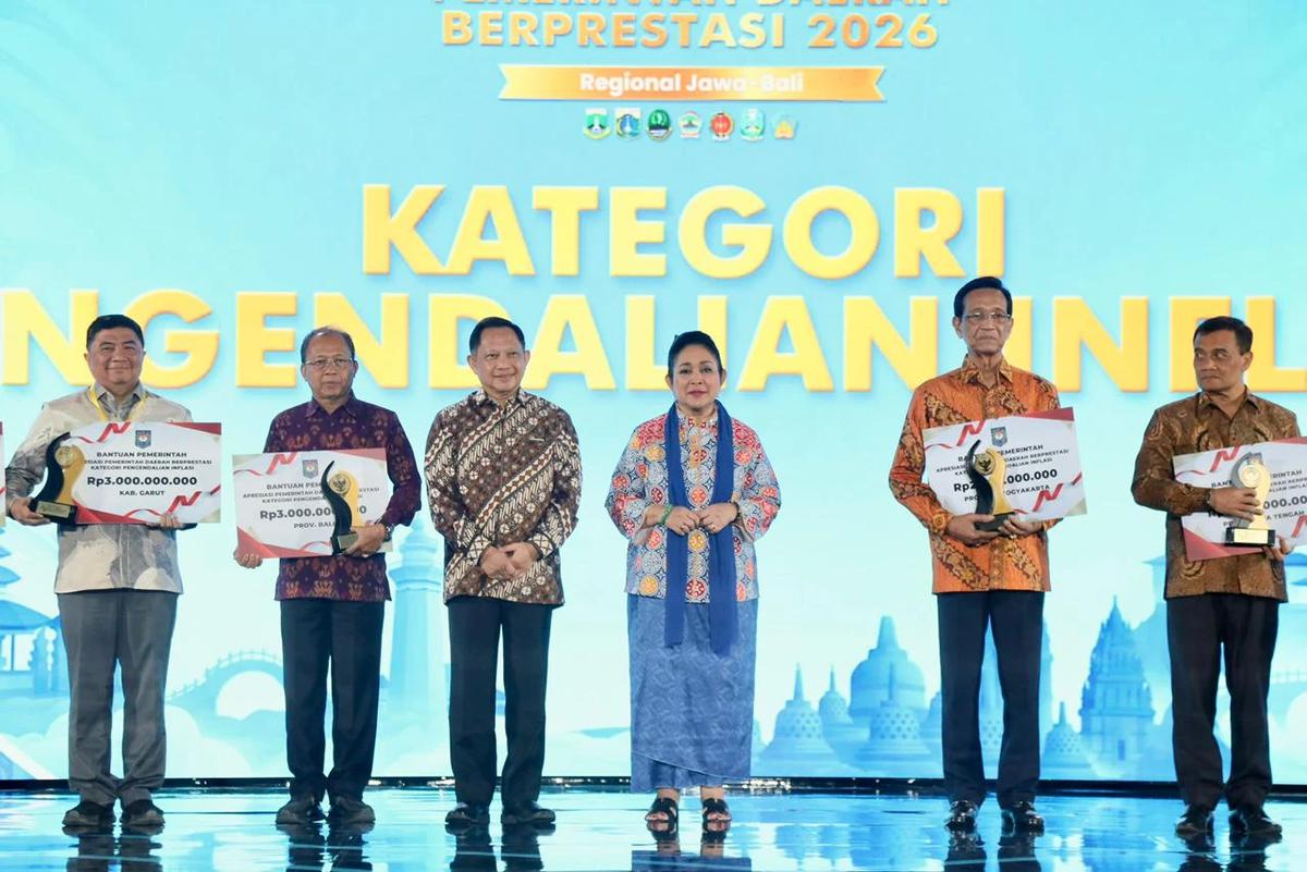Dorong Kinerja Daerah, Kemendagri Beri Penghargaan Pemda Berprestasi Regional Jawa-Bali