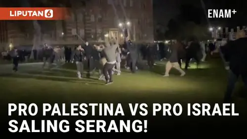 VIDEO: Bentrok Mahasiswa Pro Palestina vs Pro Israel Di Universitas California