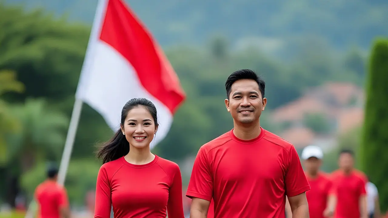 13 Ide Outfit Jalan Sehat HUT RI yang Penuh Semangat Nasionalisme, Tampil Gaya