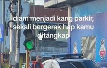 Diduga Penyamaran Polisi Sebagai Tukang Parkir Terekam Warganet