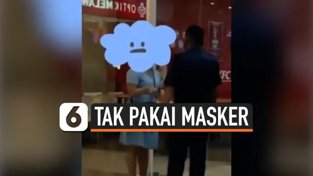 VIDEO: Tak Pakai Masker, Wanita Teriak Histeris Diseret Keluar Mal
