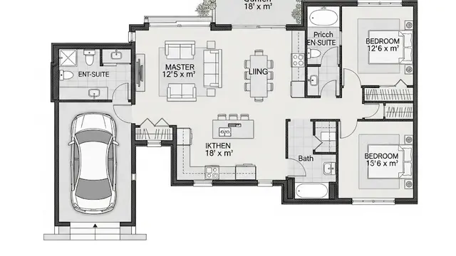 Rumah Sederhana dengan Mini Carport