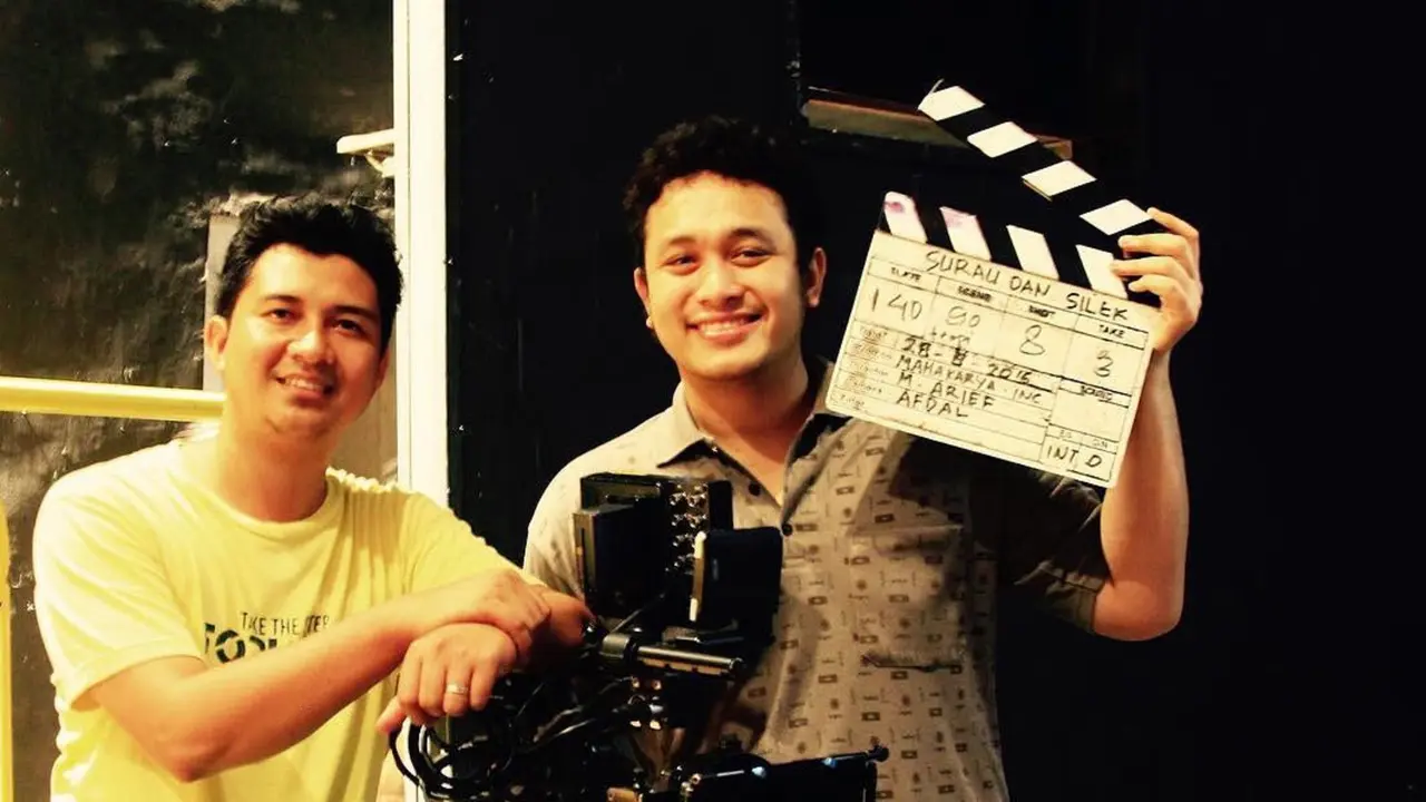 Gilang Dirga bersama sutradara Surau & Silek, Muhammad Arief 