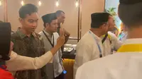 Gibran Rakabuming Raka menghadiri undangan TKN Prabowo-Gibran untuk buka puasa bersama di Jakarta, Senin (25/3/2024). (Liputan6.com/ Muhammad Radityo)