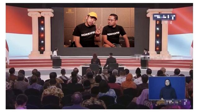 Editan Foto Layar Debat Capres