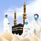 Banner Infografis Tahun Kedua Ibadah Haji di Tengah Pandemi Covid-19. (Liputan6.com/Abdillah)