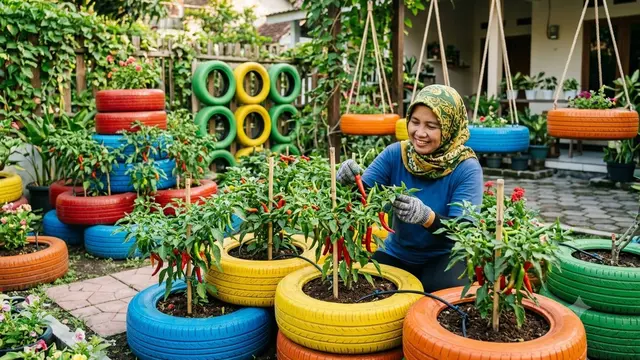 Cara Menanam Cabai di Ban Bekas agar Cepat Panen