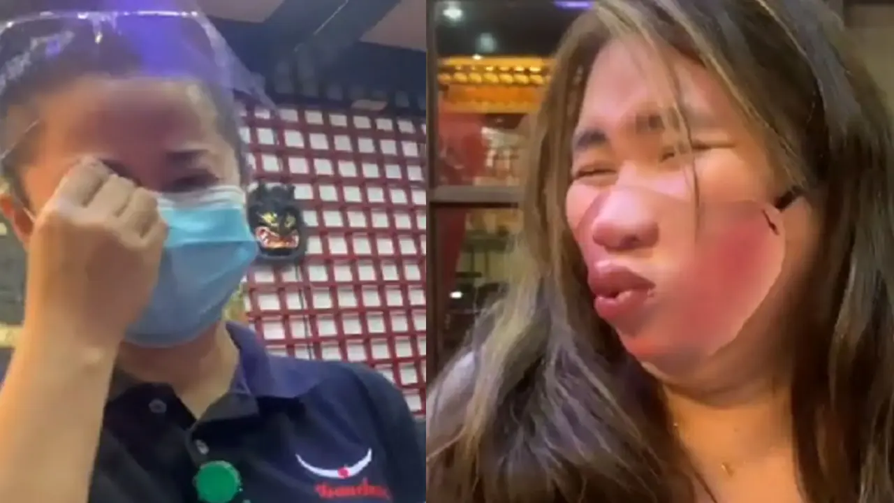 Kenakan Masker Nyeleneh, Wanita Ini Bikin Pelayan Resto Tertawa Hingga Menangis