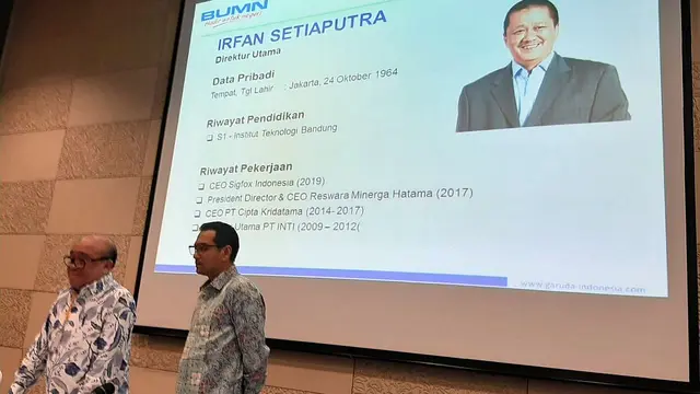 RUPSLB Garuda Indonesia menetapkan Irfan Setiaputra sebagai direktur utama menggantikan Ari Ashkara.