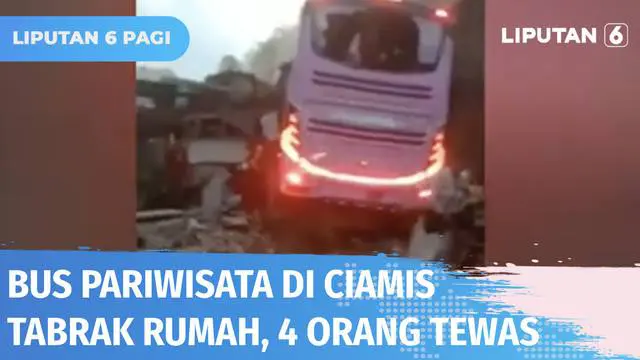 Kecelakaan melibatkan bus pariwisata PO Pandawa di Ciamis, Jawa Barat. Akibat kecelakaan, empat orang tewas dan puluhan lainnya mengalami luka. Seluruh korban langsung dibawa ke Puskesmas Payungsari dan Panjalu.