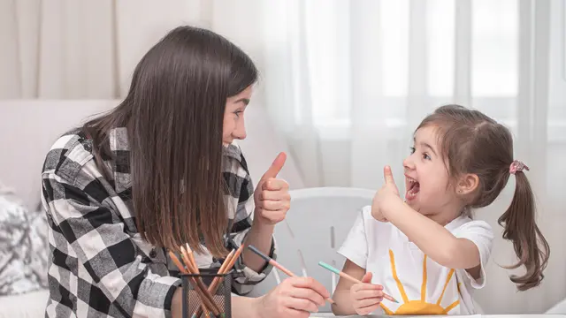 Ilustrasi mengajari anak