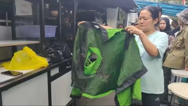 Jaket ojek online milik Affan Kurniawan