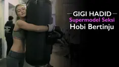 Video Gigi Hadid supermodel seksi asal amerika yang sangat hobi bertinju.