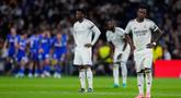 Real Madrid harus menelan pil pahit dalam laga lanjutan Liga Spanyol 2025/2026 saat menjamu Getafe pada Senin (02/03/2026) waktu setempat. (AP Photo/Manu Fernandez)