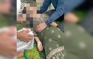 Seorang ibu di Lampung Selatan, Lampung meninggal dunia setelah ditikam menantu sendiri. (Liputan6.com/Ardi).