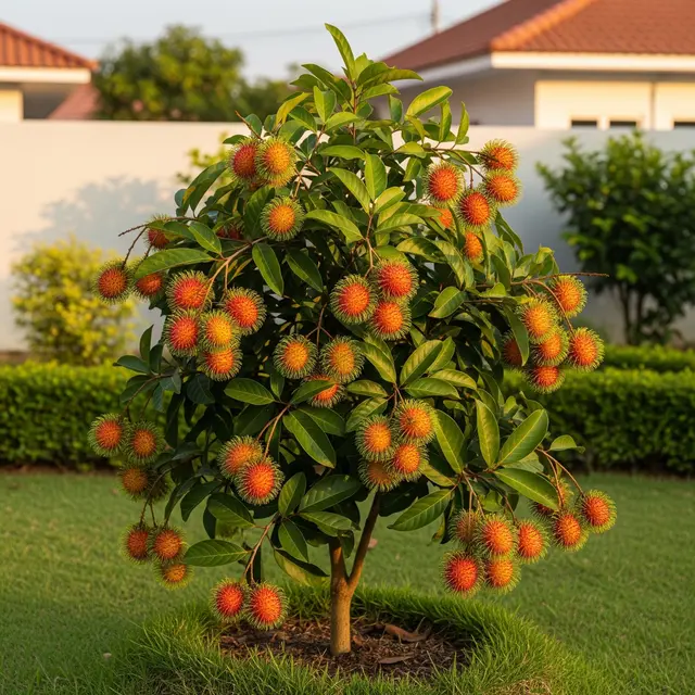 Jenis Pohon Rambutan Mini yang Cocok untuk Halaman Rumah (Image by Gemini AI)