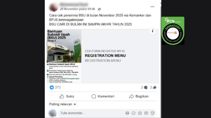 Cek Fakta: Tidak Benar Link Ini untuk Mengecek BSU 2025 Via Kemenaker