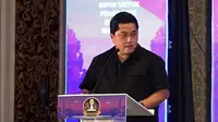 Menteri BUMN Erick Thohir dalam Sidang Dewan Pleno Himpunan Pengusaha Muda Indonesia (Hipmi), Jumat (18/3/2022).