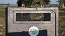 Staf dari Organisasi Taman Zoologi melihat bangau Sarus Timur dalam kotak transportasi di waduk Huai Chorakhe Mak, Buriram, Thailand, Minggu (25/12/2022). Sebelumnya 13 bangau Sarus Timur yang terancam punah ditangkarkan di Kebun Binatang Nakhon Ratchasima. (Lillian SUWANRUMPHA / AFP)