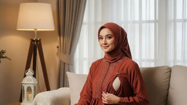 Model Baju Lebaran untuk Ibu Menyusui (AI)