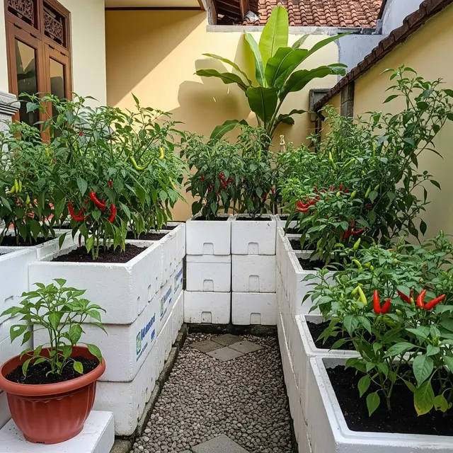 9 Desain Kebun Cabai di Box Styrofoam, Solusi Praktis Lahan Terbatas