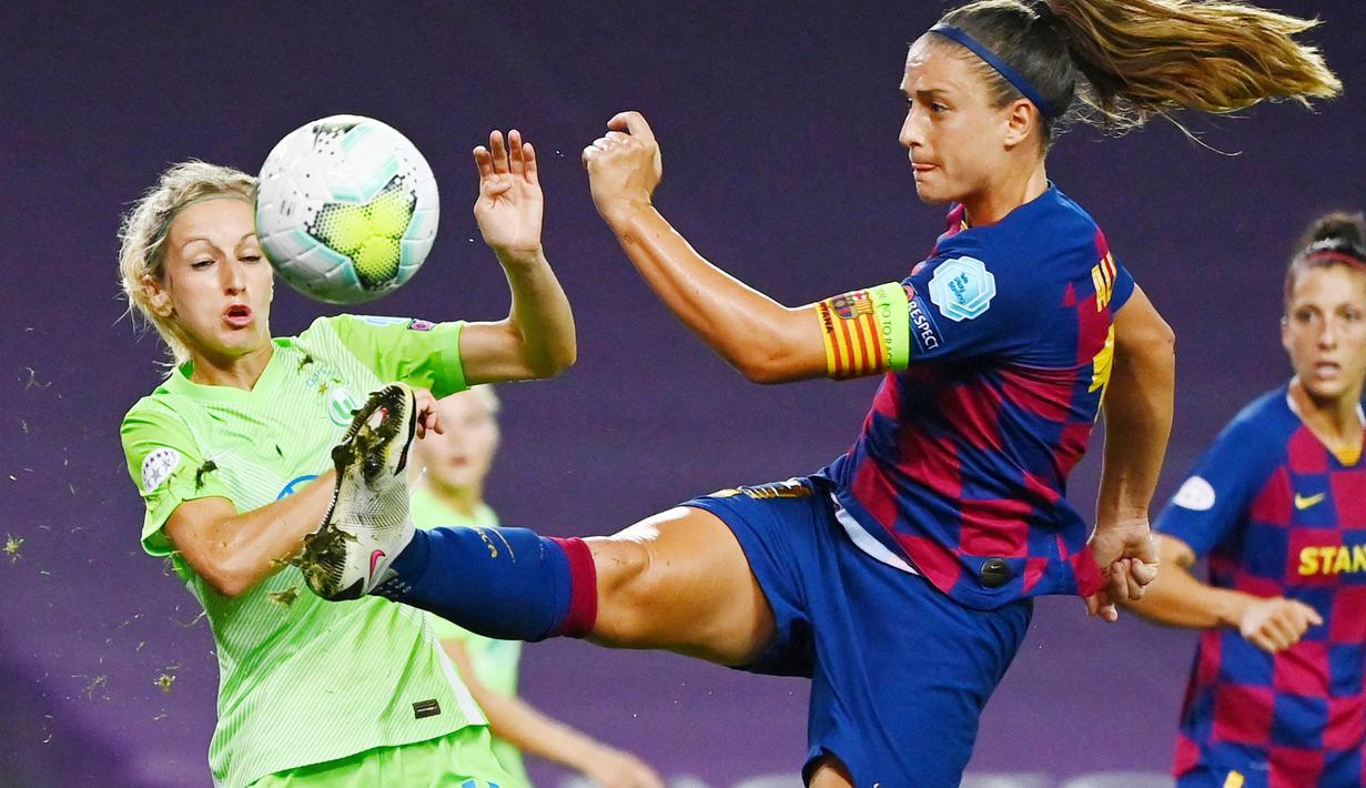Kapten tim wanita Barcelona itu sukses membawa Barca menjuarai gelar La Liga Spanyol wanita. (AFP/Gabriel Bouys)