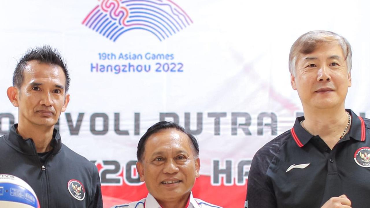 FOTO: Target di Posisi 6 Besar, Timnas Bola Voli Indonesia Siap Dilepas ke Asian Games 2023 Hangzhou