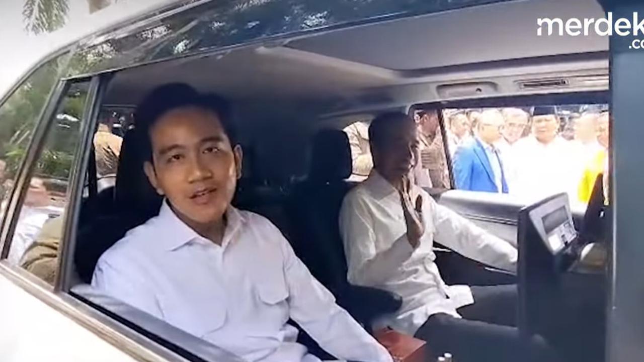 VIDEO: Jokowi, Gibran & Kaesang Pulang Satu Mobil Pamit ke Prabowo, Bahlil Ikut Mendekat