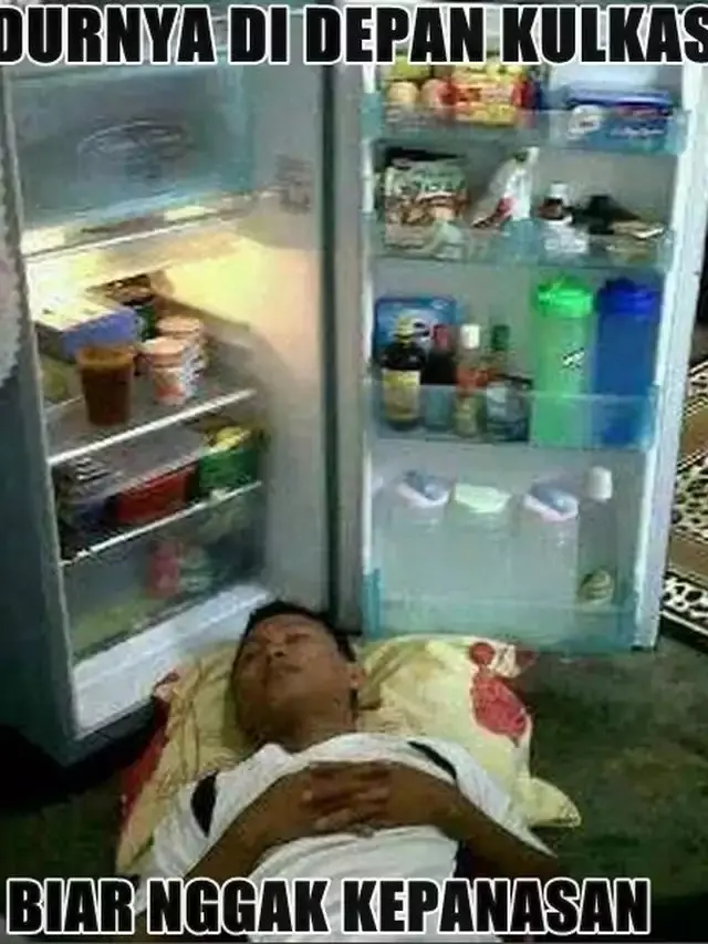 6 Potret Aksi Orang Melawan Hawa Panas Ini Kocak, Bikin Geleng Kepala