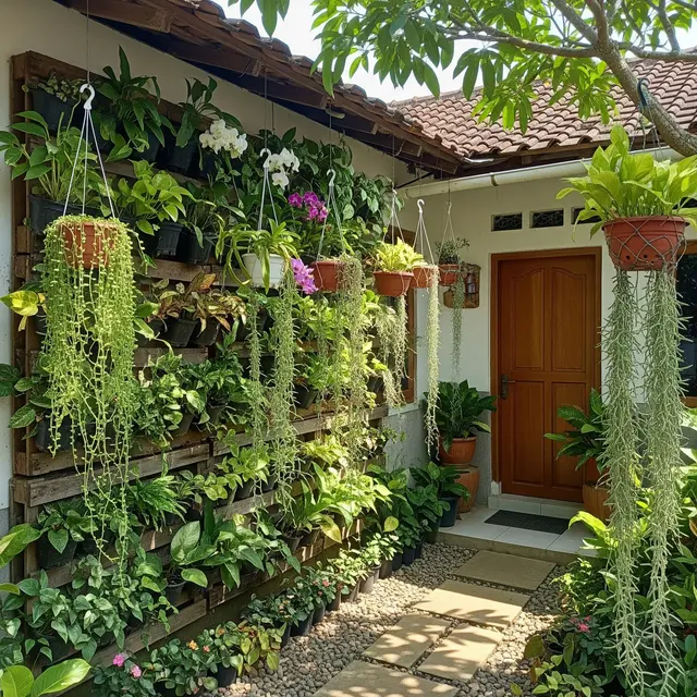 Model Halaman Depan Rumah Kampung Sederhana (Gemini AI)