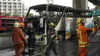 Kebakaran Bus Sekolah di Thailand, 25 dari 44 Orang Belum Ditemukan dan Diyakini Tewas Terbakar