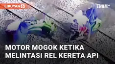 Beredar video viral terkait mogoknya motor yang ditunggangi emak-emak dan anaknya. Motor tersebut mogok ketika tengah menyebrang rel kereta api