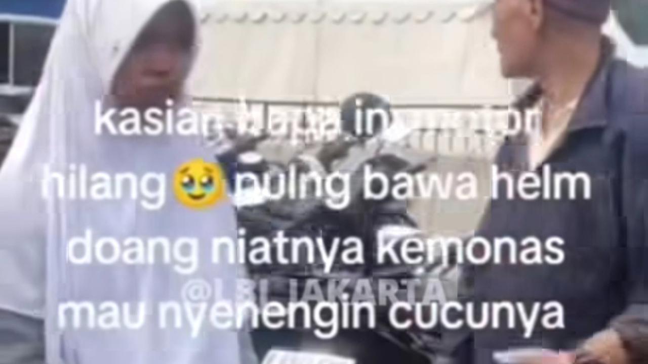Viral Lansia & Cucunya Kebingungan Motor Hilang saat Nonton HUT TNI di Monas