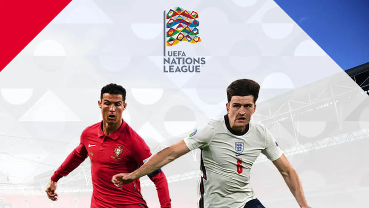 UEFA Nations League - Cristiano Ronaldo dan Harry Maguire