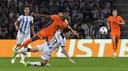 Sociedad unggul lebih dahulu berkat gol Brais Mendez di awal babak pertama. (AP Photo/Alvaro Barrientos)