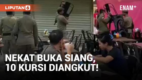 VIDEO: Langgar Aturan Bulan Puasa, Satpol PP Angkut 10 Kursi Kafe di Pekanbaru