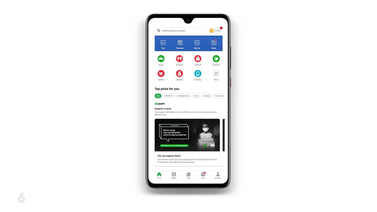 Ilustrasi Gojek, Aplikasi Gojek.